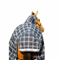 Best - Couverture d'extérieur Rhino plus Turnout Lite avec couvre-cou carreaux/ indigo 0g Couvertures Poneys|Couvertures Et Chemises