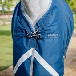 Couvertures Et Chemises*Horseware - Couverture d'extérieur thérapeutique Ionic Therapy Turnout imperial blue/ argent/ marine 100g Bleu