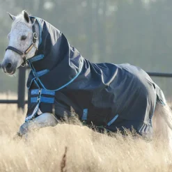 Couvertures Poneys|Couvertures Et Chemises*Horseware - Couverture d'extérieur Amigo Bravo poney plus avec couvre-cou / turquoise 250g Marine