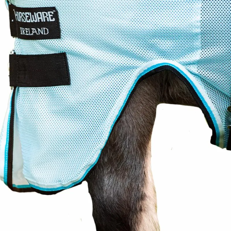 Couvertures Poneys|Couvertures Et Chemises*Horseware - Couverture d'extérieur anti-mouches Amigo Petite Bug Rug azur/ noir/ blanc Bleu