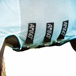 Couvertures Poneys|Couvertures Et Chemises*Horseware - Couverture d'extérieur anti-mouches Amigo Petite Bug Rug azur/ noir/ blanc Bleu