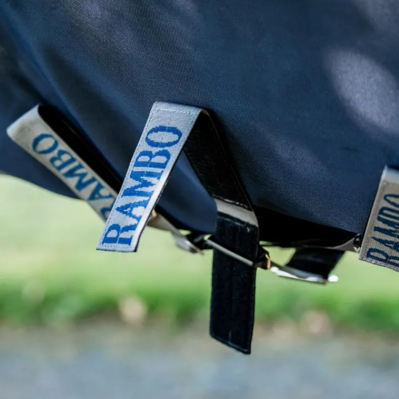 Hot - Couverture d'extérieur Rambo Turnout VL / thunderstorm gris/ argent 450g Couvertures Et Chemises