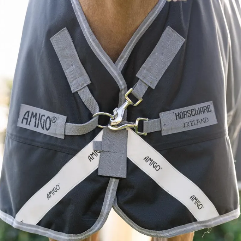 Couvertures Poneys|Couvertures Et Chemises*Horseware - Couverture d'extérieur Amigo Bravo Plus Pony Turnout / titanium grey/ argent 0g Noir
