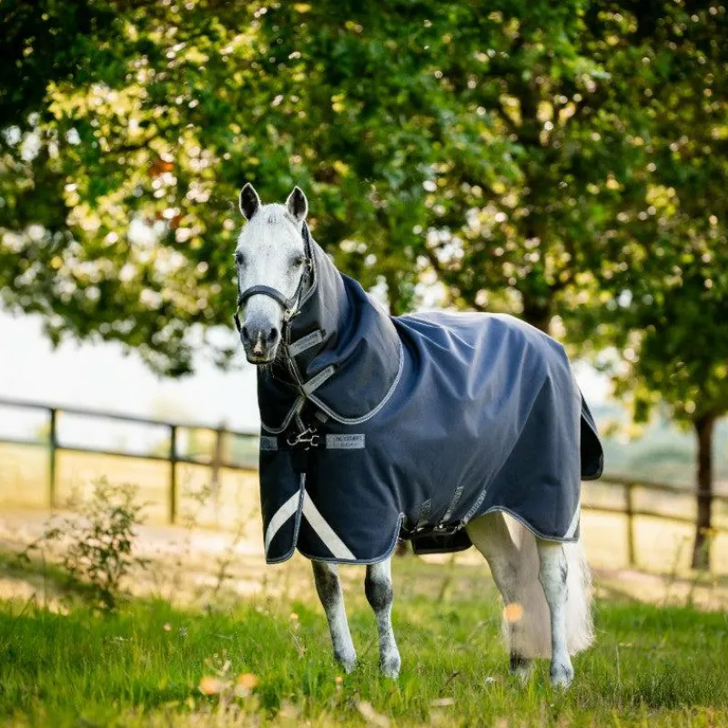 Couvertures Poneys|Couvertures Et Chemises*Horseware - Couverture d'extérieur Rambo Supreme Turnout Plus / thunderstorm grey/ silver 250g Marine