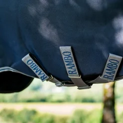 Couvertures Poneys|Couvertures Et Chemises*Horseware - Couverture d'extérieur Rambo Supreme Turnout Plus / thunderstorm grey/ silver 250g Marine