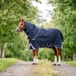 Couvertures Poneys|Couvertures Et Chemises*Horseware - Couverture d'extérieur Rambo Supreme Turnout Plus / thunderstorm grey/ silver 250g Marine