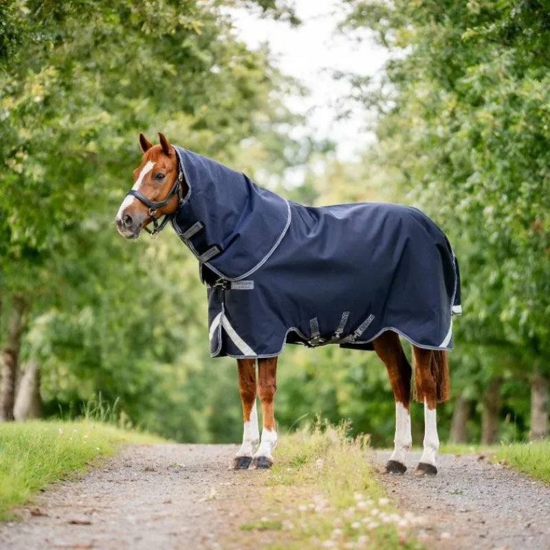 Couvertures Poneys|Couvertures Et Chemises*Horseware - Couverture d'extérieur Rambo Supreme Turnout Plus / thunderstorm grey/ silver 250g Marine