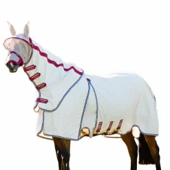 - Couverture extérieur d'été Rambo Optimo Supreme à carreaux/ cerise/ pêche/ bleu 0g Couvertures Poneys|Couvertures Et Chemises