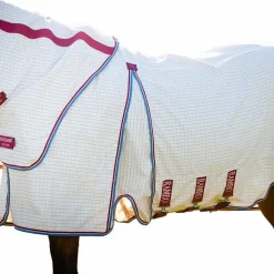 - Couverture extérieur d'été Rambo Optimo Supreme à carreaux/ cerise/ pêche/ bleu 0g Couvertures Poneys|Couvertures Et Chemises