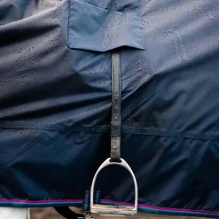 Couvertures Poneys|Couvertures Et Chemises*Horseware - Couverture imperméable de monte Rambo Mack in a Sack / marine/ gris Bordeaux