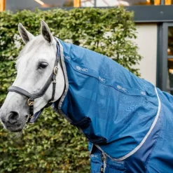 Couvertures Et Chemises*Horseware - Couvre-cou pour chemise séchante thérapeutique Ionic Therapy imperial blue/ argent/ marine 0g Bleu