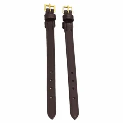 Accessoires De Bridons Poneys|Montants De Bridons*Horseware - Montant de mors Rambo Micklem havane et laiton (x2) Marron