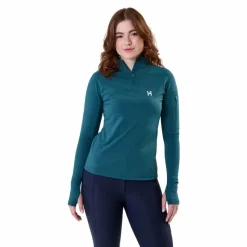 Pulls Et Gilets*Horseware - Sweat manches longues femme Strive Winter 1/4 Zip dynasty green Vert