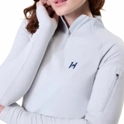 - Sweat manches longues femme Strive Winter 1/4 Zip Hw grey Pulls Et Gilets