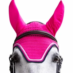 Online - Bonnet pour chevaux Balthazar fuschia/ marine Bonnets Pour Chevaux