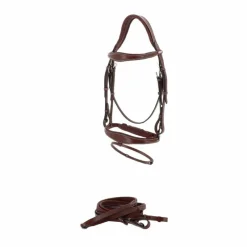 Horseball|Cso*Jump'In - Bridon One Bruxelles avec rênes Noisette