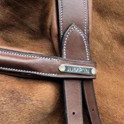 Horseball|Cso*Jump'In - Bridon One London avec rênes Noisette