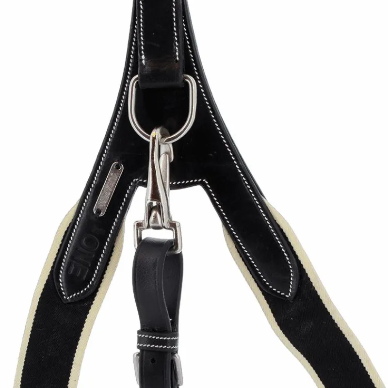 Horseball|Concours Complet D'Equitation*Jump'In - Collier de chasse élastique + martingale One Noir