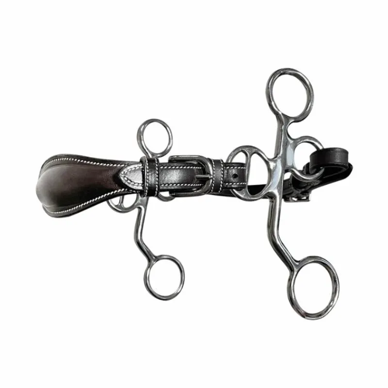 Mors Poneys*Jump'In - Hackamore cuir branches courtes poney Noir