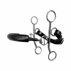 Hackamore*Jump'In - Hackamore rigide à branches courtes cuir noir