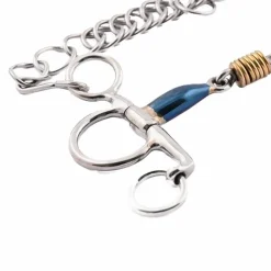 Outlet - Mors pelham double brisure petites branches Blue Steel et cuivre Mors Pelham