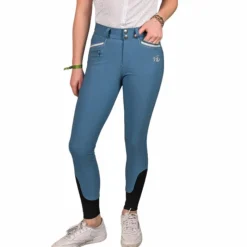 Pantalons D'Équitation*Jump'In - Pantalon d'équitation fille Luna glacier Bleu