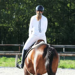 Pantalons D'Équitation|Horseball*Jump'In - Pantalon d'équitation enfant unisexe Sacha Blanc