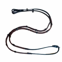 Rênes Et Arrêtoirs De Rênes*Jump'In - Rênes en caoutchouc avec arrêtoirs 1/2 collection One havane Marron