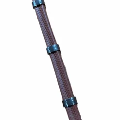 Outlet - Rênes en caoutchouc avec arrêtoirs 1/2 collection One noisette Rênes Et Arrêtoirs De Rênes