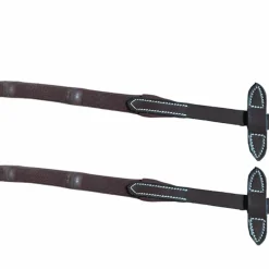 Discount - Rênes en caoutchouc avec 7 stoppers 1/2 collection One havane Rênes Et Arrêtoirs De Rênes