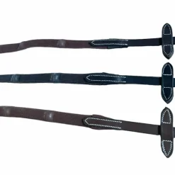 Discount - Rênes en caoutchouc avec 7 stoppers 1/2 collection One havane Rênes Et Arrêtoirs De Rênes