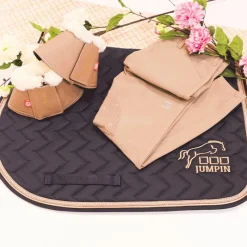 Tapis De Selle|Tapis Cso/ Mixtes*Jump'In - Tapis de selle Nacre / beige Marine