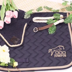 Tapis De Selle|Tapis Cso/ Mixtes*Jump'In - Tapis de selle Nacre / beige Marine