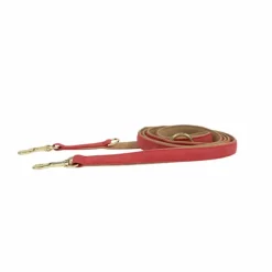 Laisses*Kentucky Dogwear - La laisse chien vegan leather red/beige 250cm Rouge