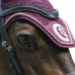 Bonnets Pour Chevaux*Kentucky Horsewear - Bonnet pour chevaux anti-bruits Wellington 3D Logo Rope Violet