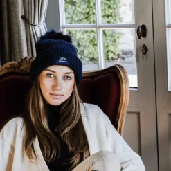 Bonnets/ Bandeaux*Kentucky Horsewear - Bonnet pompom marine