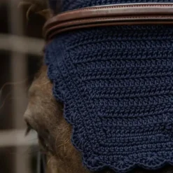 Bonnets Pour Chevaux*Kentucky Horsewear - Bonnet pour chevaux anti-mouche Wellington Wave Marine