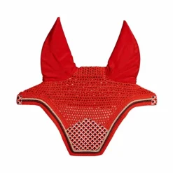 Collection "Minis" Kentucky|Bonnets Poneys*Kentucky Horsewear - Bonnet pour chevaux Wellington Velvet Printing check Rouge