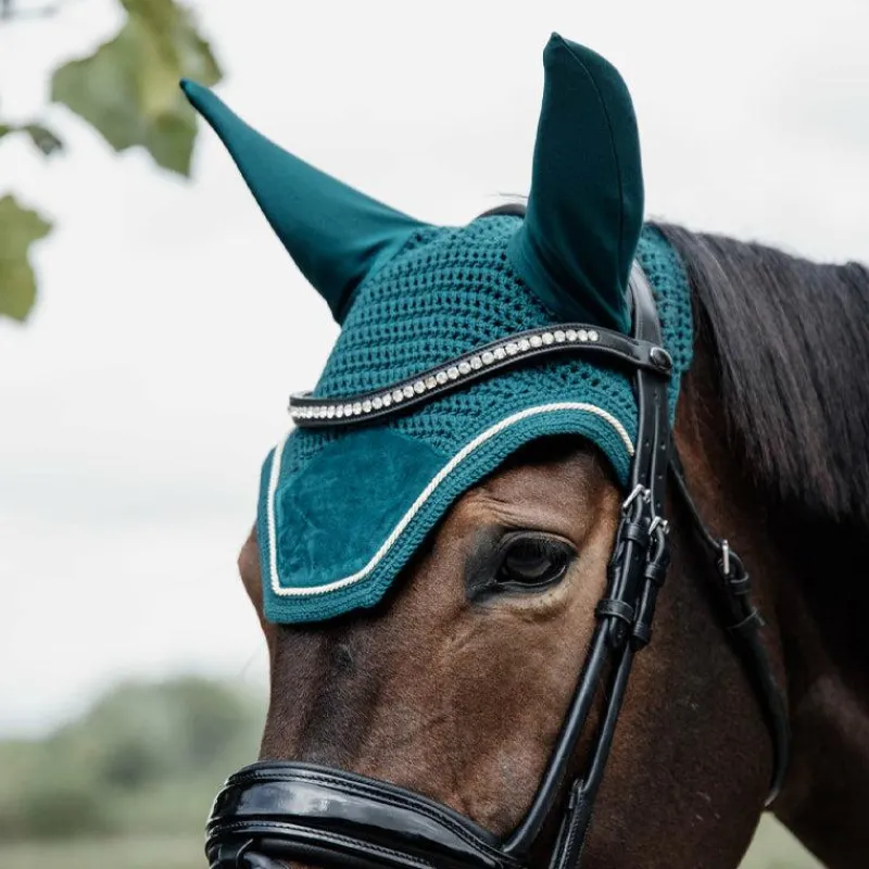 Cso|Collection "Minis" Kentucky*Kentucky Horsewear - Bonnet Wellington velvet émeraude Bleu