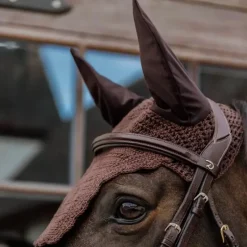 Bonnets Pour Chevaux*Kentucky Horsewear - Bonnet pour chevaux anti-bruit Wellington Wave Marron