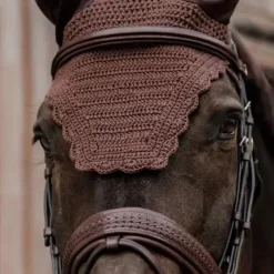 Bonnets Pour Chevaux*Kentucky Horsewear - Bonnet pour chevaux anti-bruit Wellington Wave Marron