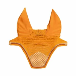 Collection "Minis" Kentucky|Bonnets Poneys*Kentucky Horsewear - Bonnet pour chevaux Wellington Velvet Printing flags Orange