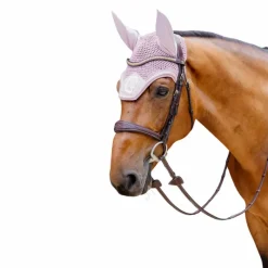 Discount - Bonnet anti-mouches Wellington 3D Logo corde pâle Bonnets Pour Chevaux