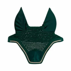 Bonnets Pour Chevaux*Kentucky Horsewear - Bonnet pour chevaux anti-bruits Wellington Velvet émeraude Vert