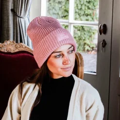 - Bonnet paillettes vieux rose Bonnets/ Bandeaux