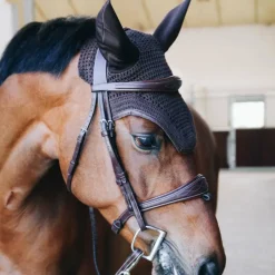 Bonnets Pour Chevaux|Cso*Kentucky Horsewear - Bonnet Wellington cuir Marron