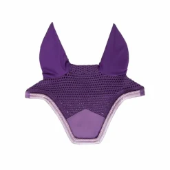 Bonnets Pour Chevaux*Kentucky Horsewear - Bonnet anti-mouche wellington velvet contrast royal Violet