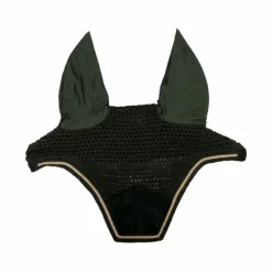 Discount - Bonnet pour chevaux anti-bruits Wellington Velvet pine green Bonnets Pour Chevaux