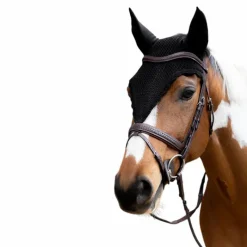 Bonnets Pour Chevaux*Kentucky Horsewear - Bonnet anti-bruit long Noir