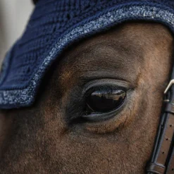 Bonnets Pour Chevaux|Cso*Kentucky Horsewear - Bonnet pour cheval Wellington Glitter Stone marine